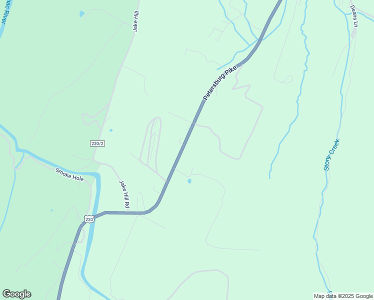 map of restaurants, bars, coffee shops, grocery stores, and more near 12999 Petersburg Pike in Upper Tract