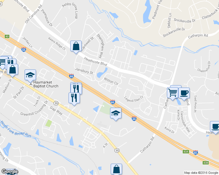 map of restaurants, bars, coffee shops, grocery stores, and more near 14507 Kylewood Way in Gainesville