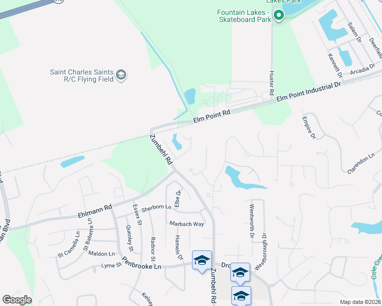 map of restaurants, bars, coffee shops, grocery stores, and more near 42 Sterling Pointe Drive in Saint Charles