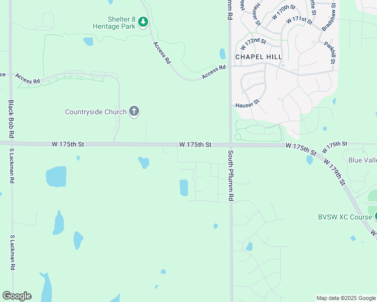 map of restaurants, bars, coffee shops, grocery stores, and more near 13725 West 175th Street in Olathe