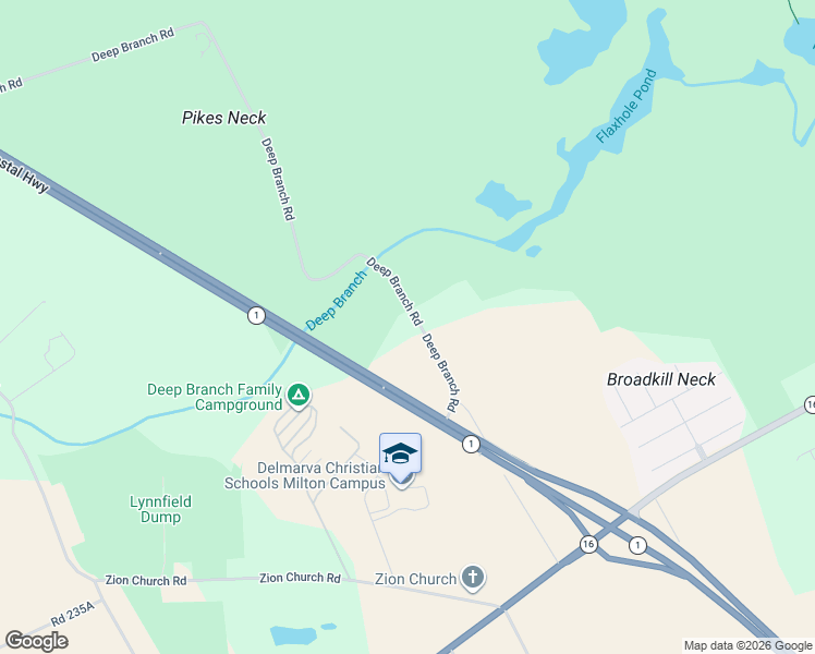 map of restaurants, bars, coffee shops, grocery stores, and more near 26770 Deep Branch Road in Milton