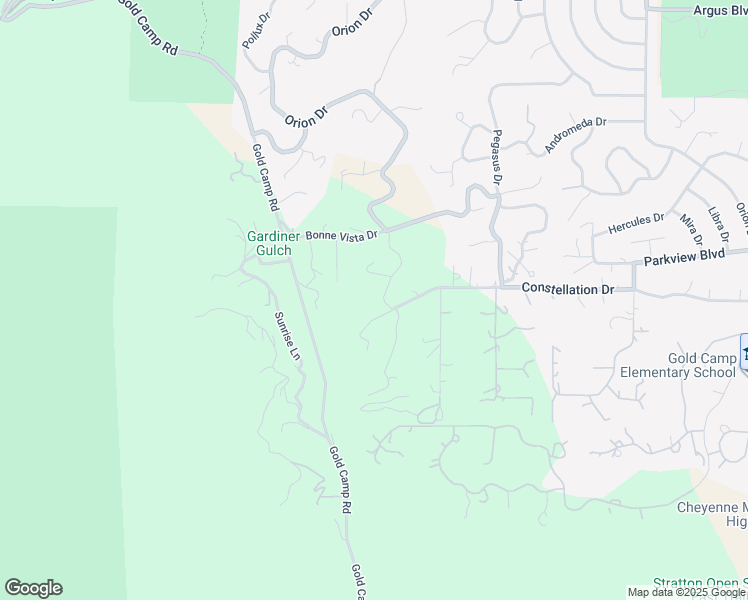 map of restaurants, bars, coffee shops, grocery stores, and more near 801-907 Vista Grande Drive in Colorado Springs
