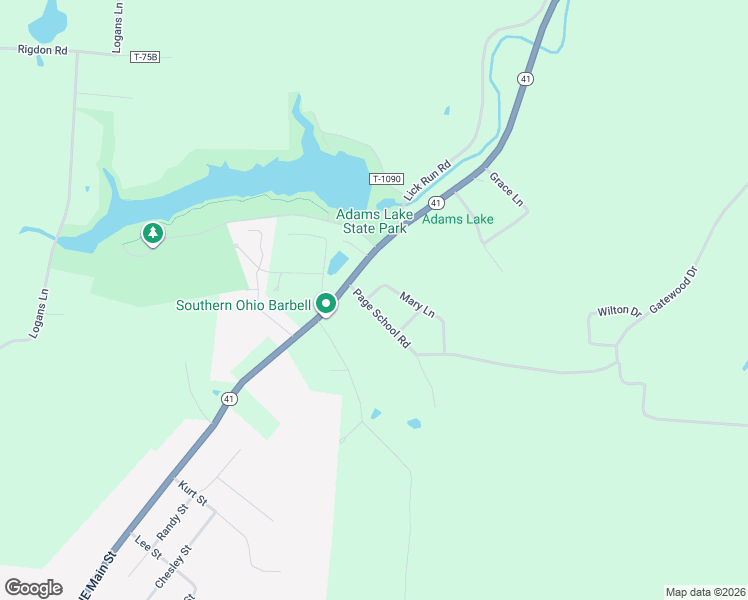 map of restaurants, bars, coffee shops, grocery stores, and more near 43 Mary Lane in West Union