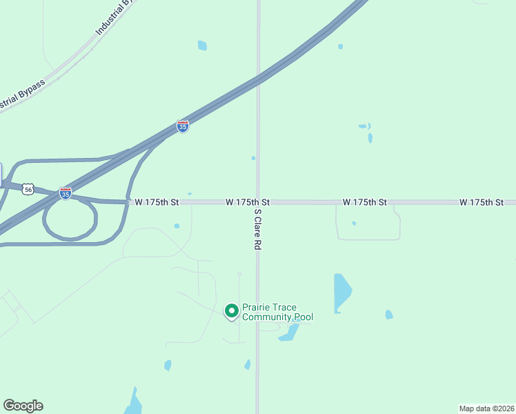 map of restaurants, bars, coffee shops, grocery stores, and more near 17500 South Clare Road in Gardner