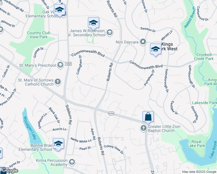 map of restaurants, bars, coffee shops, grocery stores, and more near 10316 Collingham Drive in Fairfax