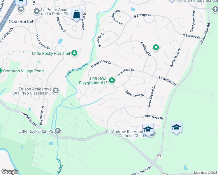 map of restaurants, bars, coffee shops, grocery stores, and more near 13941 Stonefield Drive in Clifton