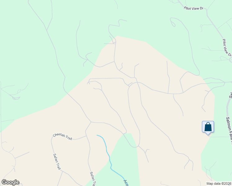 map of restaurants, bars, coffee shops, grocery stores, and more near 3951 Safari Trail in Pilot Hill