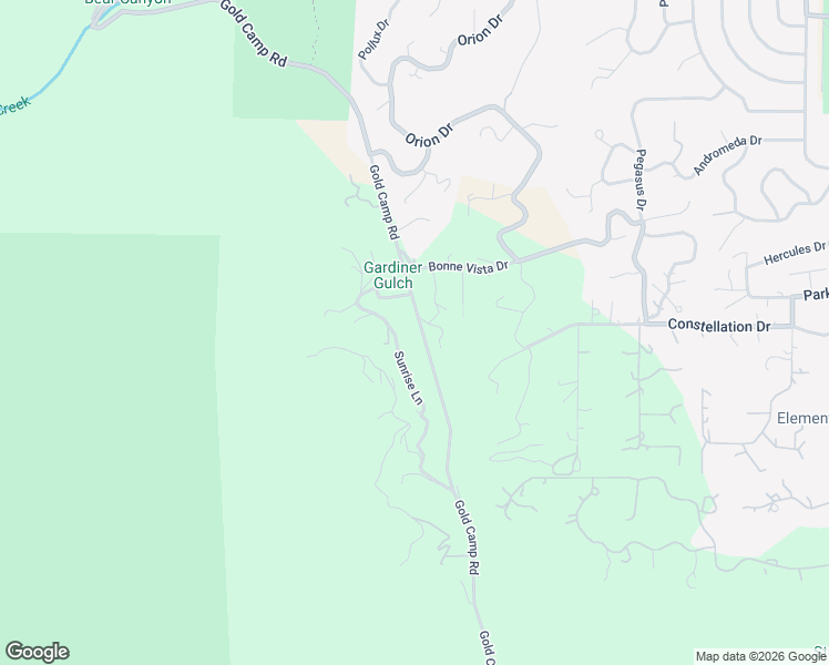 map of restaurants, bars, coffee shops, grocery stores, and more near 1450 Gold Camp Road in Colorado Springs