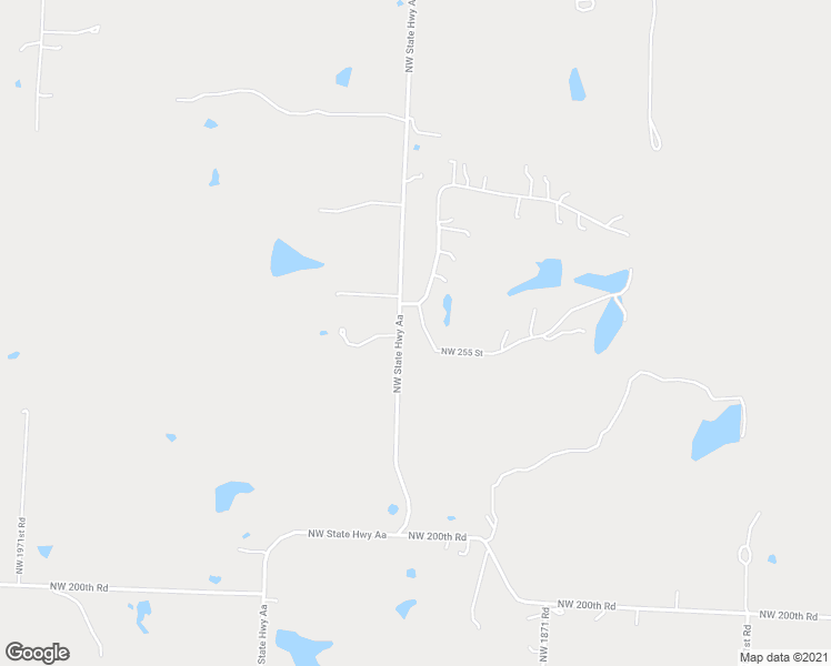 map of restaurants, bars, coffee shops, grocery stores, and more near 1898 Northwest 255th Road in Kingsville