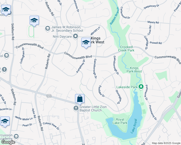 map of restaurants, bars, coffee shops, grocery stores, and more near 10023 Llewellyn Court in Fairfax