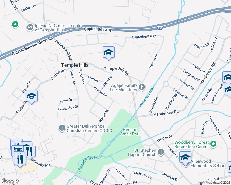 3811 Gull Road, Temple Hills MD Walk Score