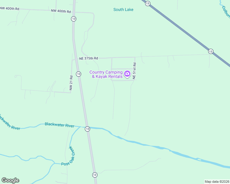 map of restaurants, bars, coffee shops, grocery stores, and more near 340 Northeast 21st Road in Warrensburg