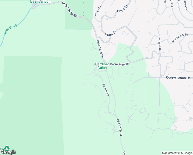 map of restaurants, bars, coffee shops, grocery stores, and more near 1430 Sunrise Lane in Colorado Springs