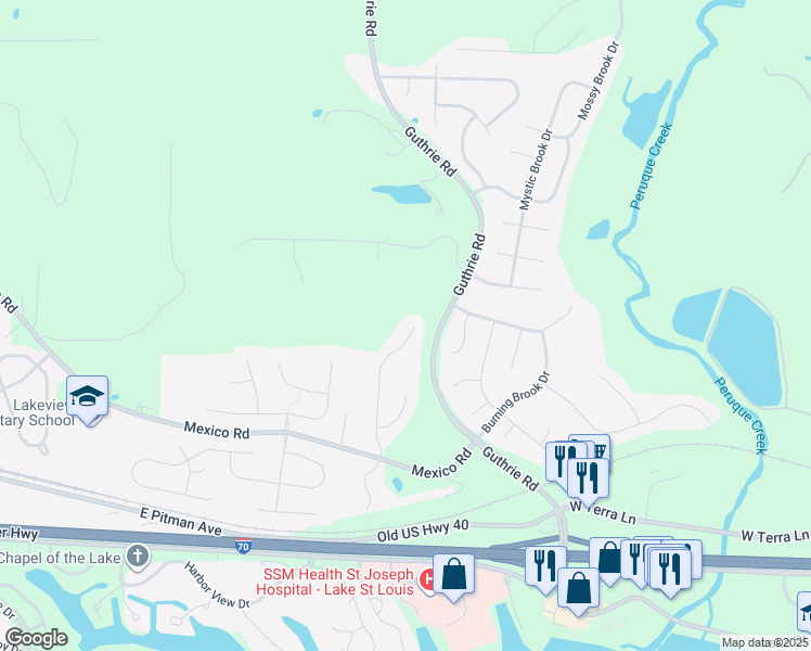 map of restaurants, bars, coffee shops, grocery stores, and more near 159 Brookview Way Drive in O'Fallon