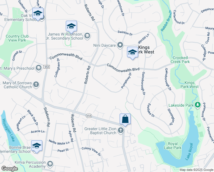 map of restaurants, bars, coffee shops, grocery stores, and more near 5239 Harrowby Court in Fairfax