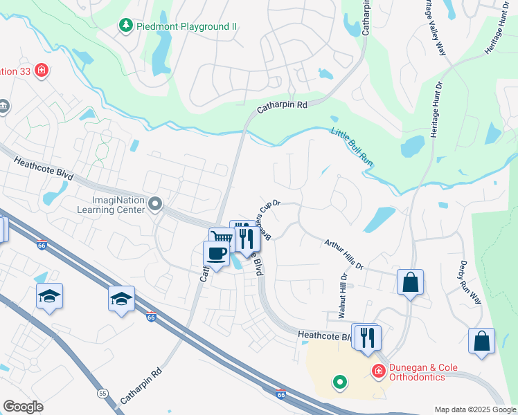 map of restaurants, bars, coffee shops, grocery stores, and more near 14000 Breeders Cup Drive in Gainesville