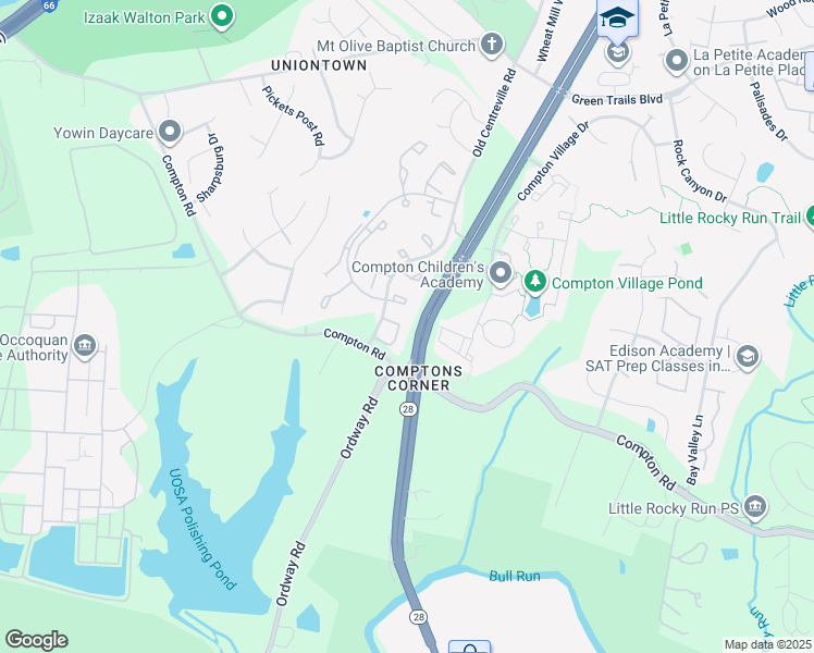 map of restaurants, bars, coffee shops, grocery stores, and more near 14527 Castleford Court in Centreville