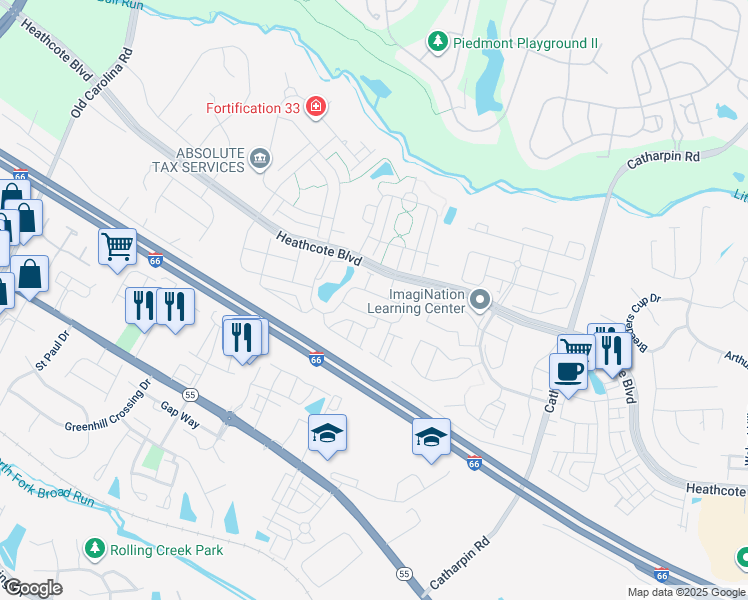 map of restaurants, bars, coffee shops, grocery stores, and more near 6830 Witton Cir in Gainesville