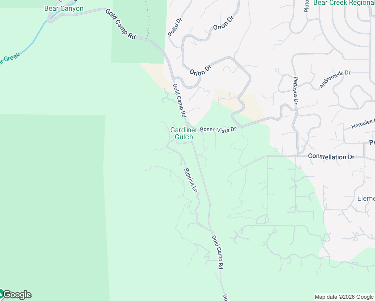 map of restaurants, bars, coffee shops, grocery stores, and more near 1450 Gold Camp Road in Colorado Springs