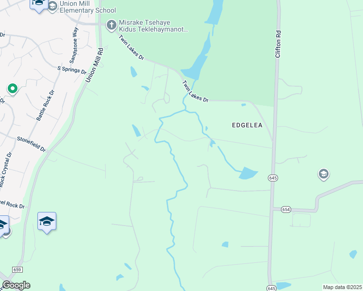 map of restaurants, bars, coffee shops, grocery stores, and more near 13209 Johnny Moore Lane in Clifton