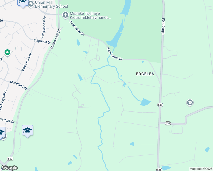 map of restaurants, bars, coffee shops, grocery stores, and more near 13209 Johnny Moore Lane in Clifton