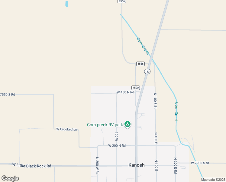 map of restaurants, bars, coffee shops, grocery stores, and more near 380 100 West in Kanosh