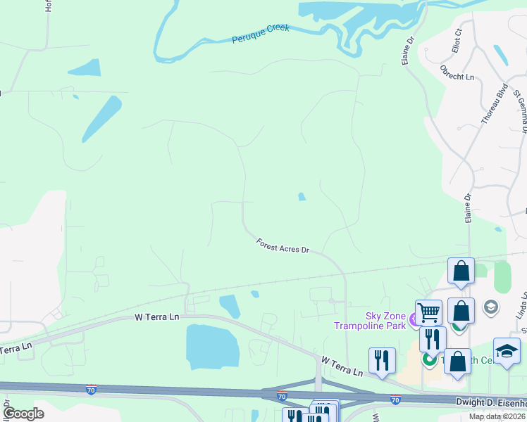 map of restaurants, bars, coffee shops, grocery stores, and more near 506 Forest Acres Drive in O'Fallon