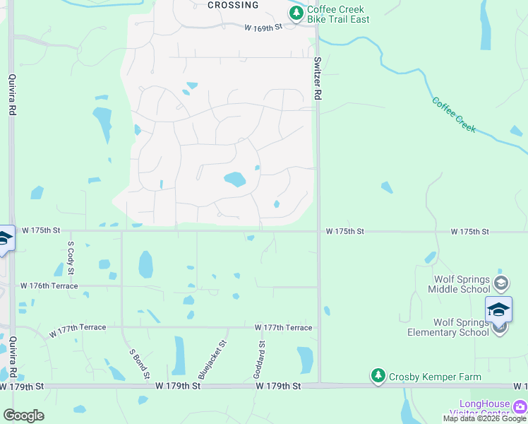 map of restaurants, bars, coffee shops, grocery stores, and more near 17332 Stearns Street in Overland Park