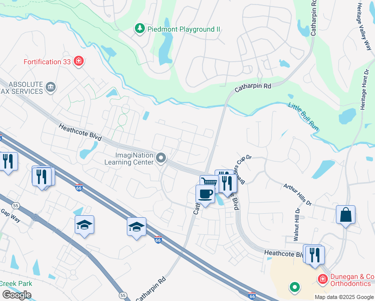 map of restaurants, bars, coffee shops, grocery stores, and more near 6728 Sutton Oaks Way in Gainesville