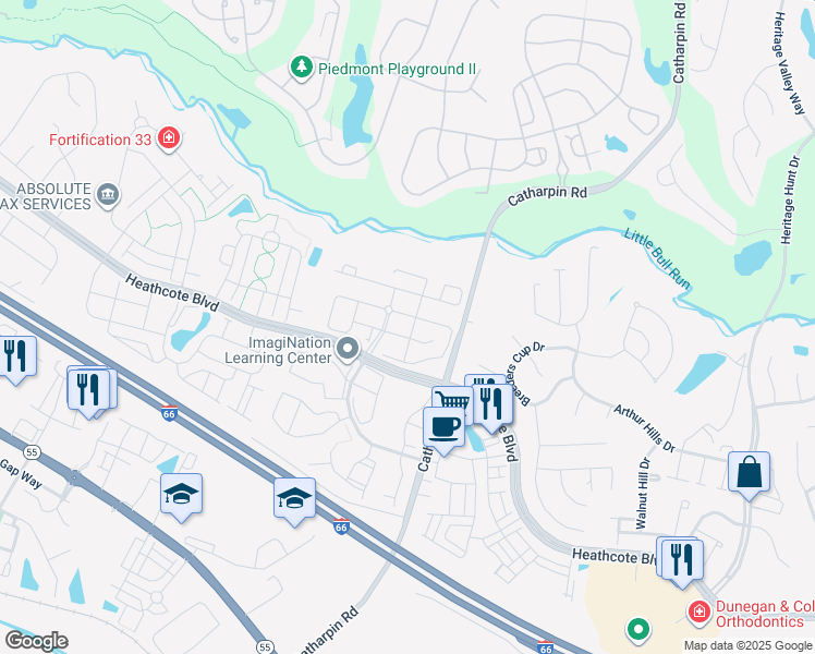 map of restaurants, bars, coffee shops, grocery stores, and more near 6724 Sutton Oaks Way in Gainesville