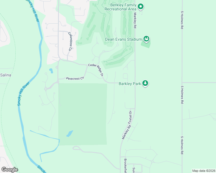 map of restaurants, bars, coffee shops, grocery stores, and more near 2430 Cedar Ridge Drive in Salina