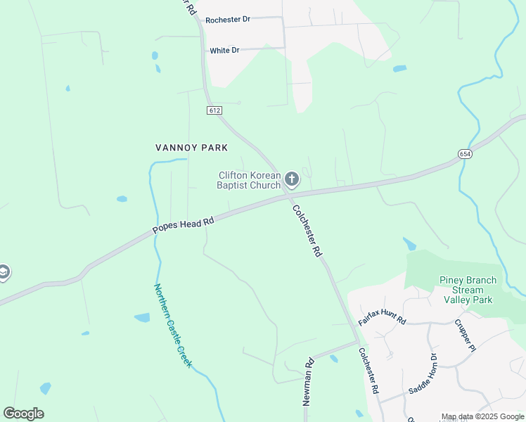 map of restaurants, bars, coffee shops, grocery stores, and more near 12433 Popes Head Road in Clifton