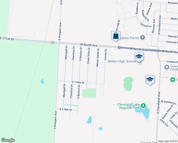 map of restaurants, bars, coffee shops, grocery stores, and more near 17209 Chula Vista Drive in Belton