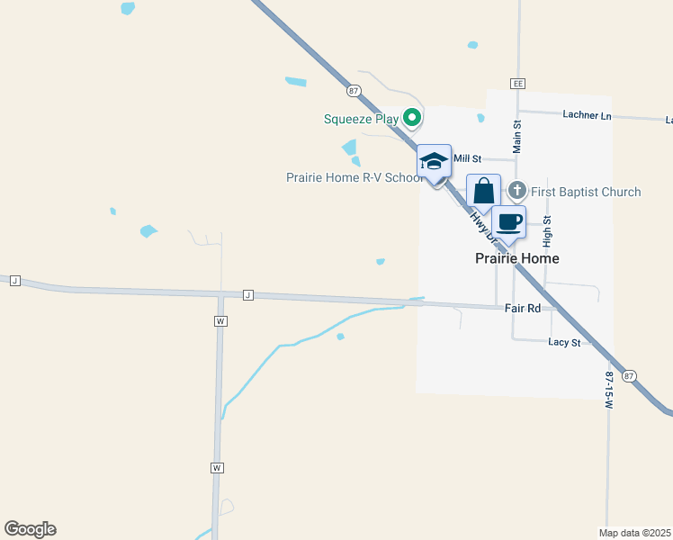 map of restaurants, bars, coffee shops, grocery stores, and more near in Prairie Home