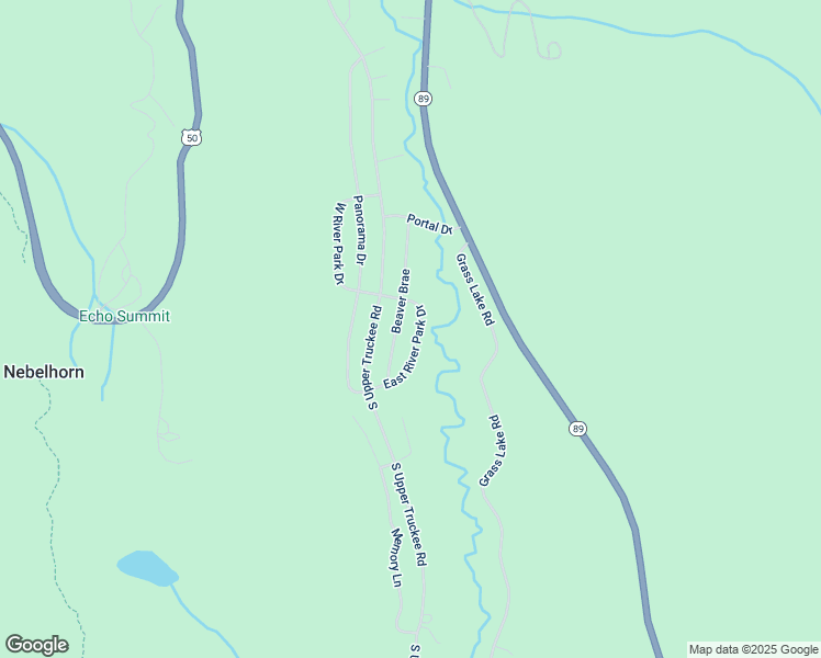 map of restaurants, bars, coffee shops, grocery stores, and more near 3446 East River Park Drive in South Lake Tahoe