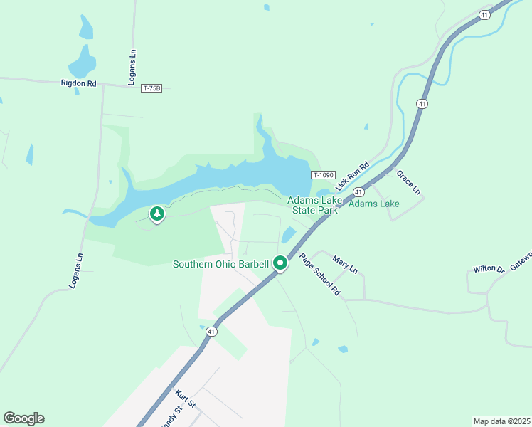map of restaurants, bars, coffee shops, grocery stores, and more near 14515 State Route 41 in West Union