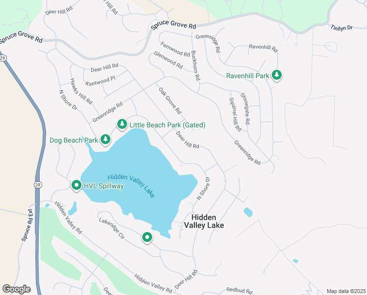 map of restaurants, bars, coffee shops, grocery stores, and more near 18799 Deer Hill Road in Hidden Valley Lake