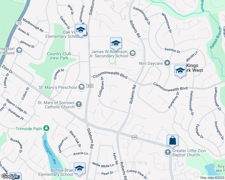 map of restaurants, bars, coffee shops, grocery stores, and more near 5213 Ashcroft Court in Fairfax