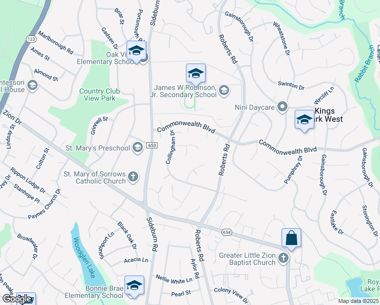 map of restaurants, bars, coffee shops, grocery stores, and more near 5213 Ashcroft Court in Fairfax