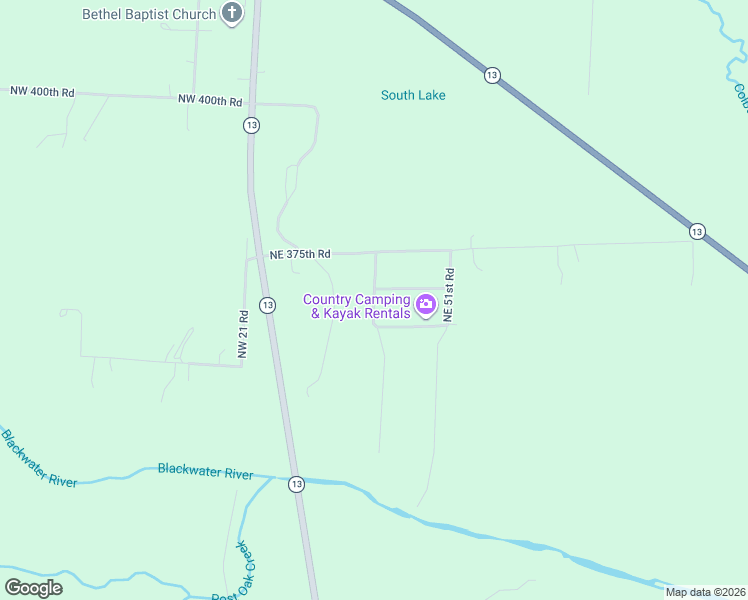 map of restaurants, bars, coffee shops, grocery stores, and more near 318 Northeast 21st Road in Warrensburg
