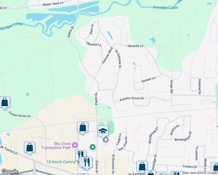 map of restaurants, bars, coffee shops, grocery stores, and more near 3 Saint Elizabeth Court in O'Fallon