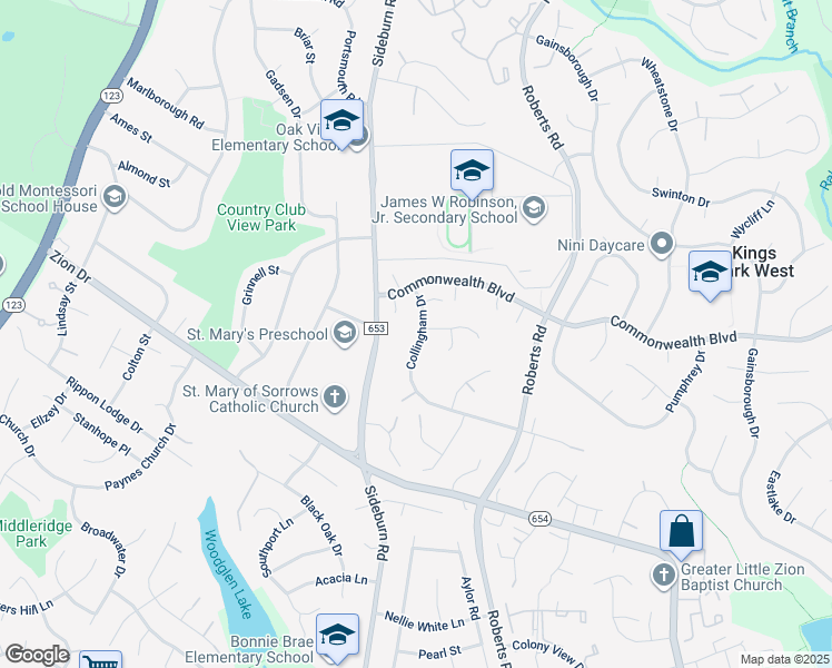 map of restaurants, bars, coffee shops, grocery stores, and more near 10435 Collingham Drive in Fairfax