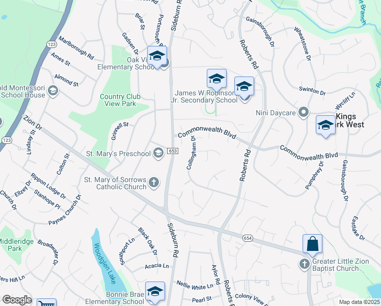 map of restaurants, bars, coffee shops, grocery stores, and more near 10435 Collingham Drive in Fairfax