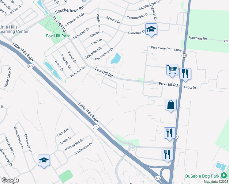 map of restaurants, bars, coffee shops, grocery stores, and more near 3167 Country Bluff Drive in Saint Charles