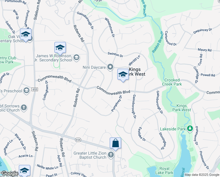 map of restaurants, bars, coffee shops, grocery stores, and more near 5021 Wheatstone Drive in Fairfax