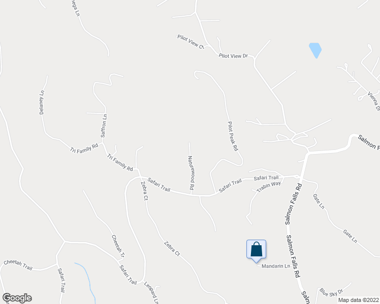 map of restaurants, bars, coffee shops, grocery stores, and more near 4019 Naturewood Road in Pilot Hill