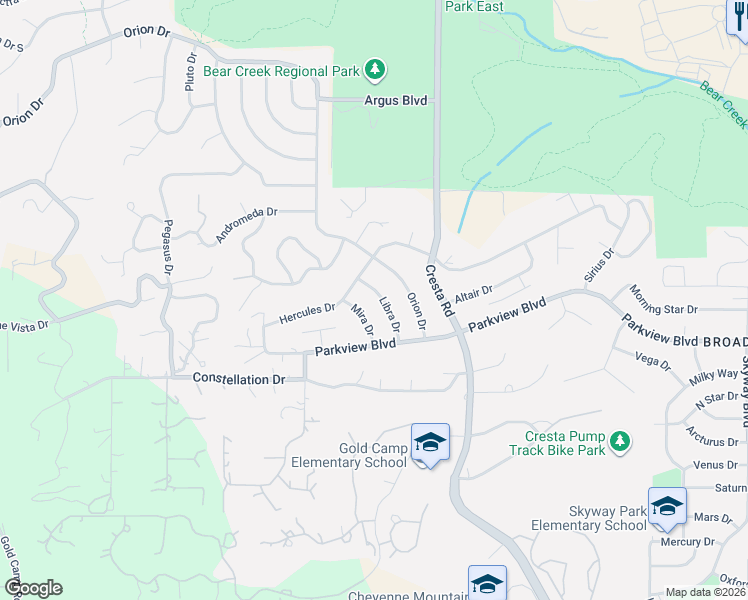 map of restaurants, bars, coffee shops, grocery stores, and more near 806 Libra Drive in Colorado Springs