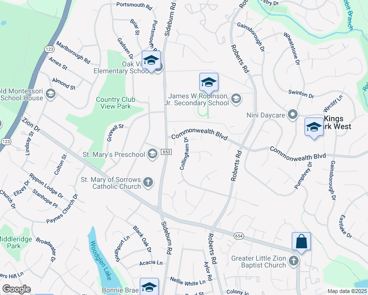 map of restaurants, bars, coffee shops, grocery stores, and more near 10439 Collingham Drive in Fairfax