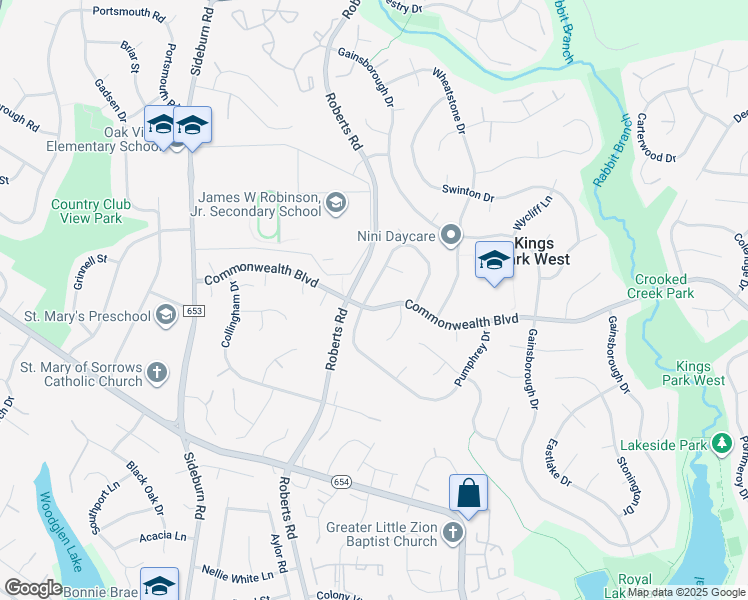 map of restaurants, bars, coffee shops, grocery stores, and more near 5232 Pumphrey Drive in Fairfax