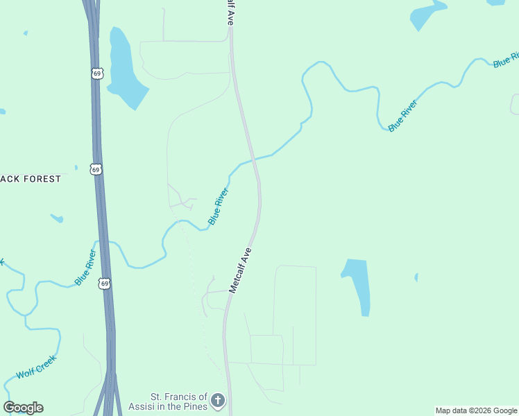 map of restaurants, bars, coffee shops, grocery stores, and more near 17400 Metcalf Avenue in Overland Park
